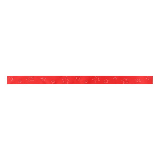 Lazo De Raso Red Stars Ribbon (Anverso)