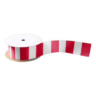 Lazo De Raso Red & White Thick Stripes