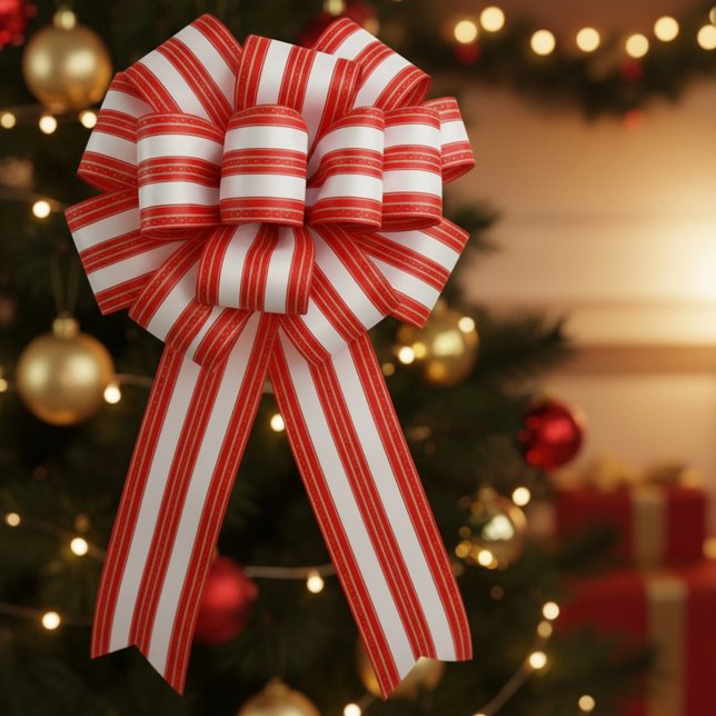 Lazo De Raso Regal Christmas Stripes (Subido por el creador)