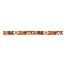 Lazo De Raso Regalo Boho Patrón Floral Retro Vintage de los 70