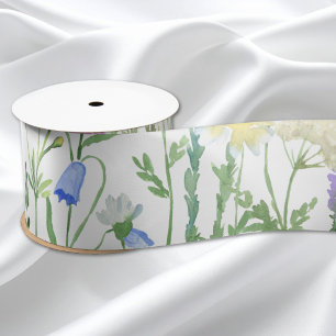 Lazo De Raso Regalo de flores silvestres coloridas