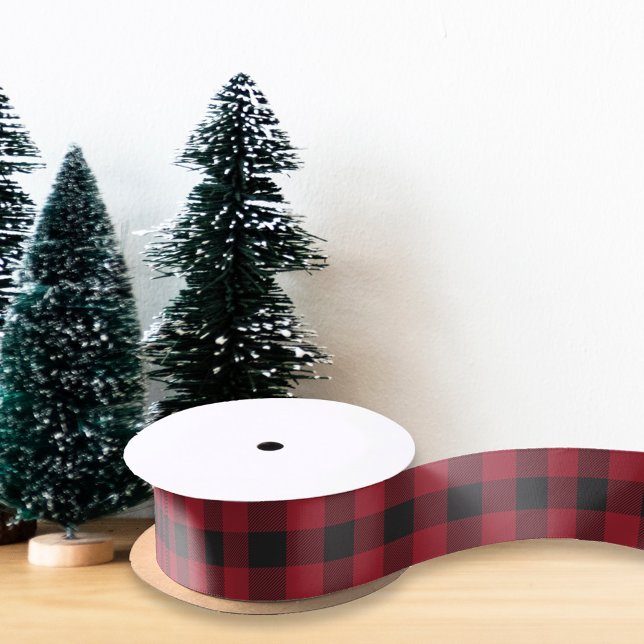 Lazo De Raso Regalo navideño de comprobación de búfalo rojo (Subido por el creador)