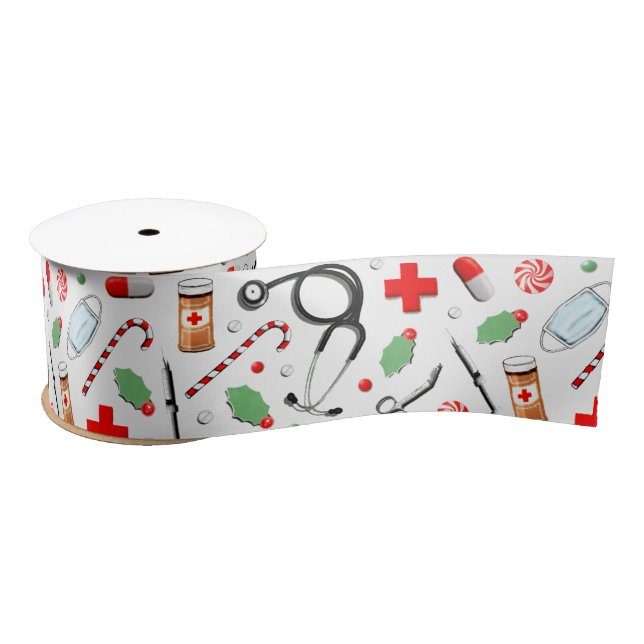 Lazo De Raso Regalo navideño médica (Carrete)