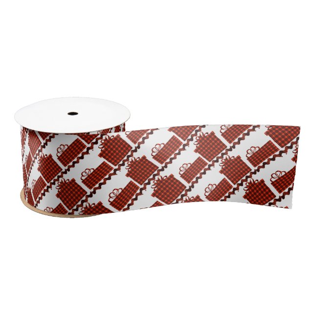 Lazo De Raso Regalos de Navidades de Plaid (Carrete)