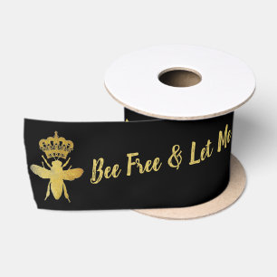 Lazo De Raso Reina Abeja Personalizada - Abeja Libre y Dejame R