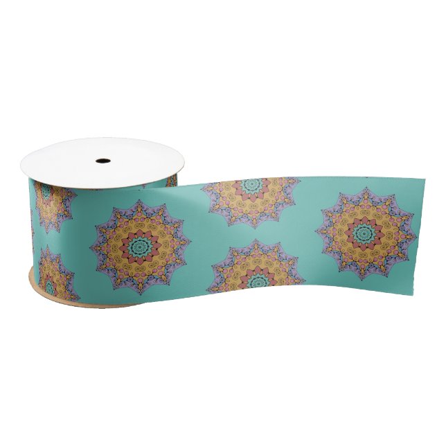 Lazo De Raso Reloj de mano pintado Mandala Cara 1 (Carrete)