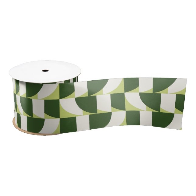 Lazo De Raso Resumen geométrico verde blanco (Carrete)