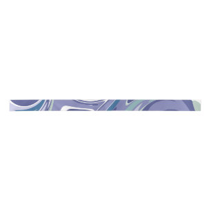 Lazo De Raso Resumen Marble azul Swirl Estilo Personalizado