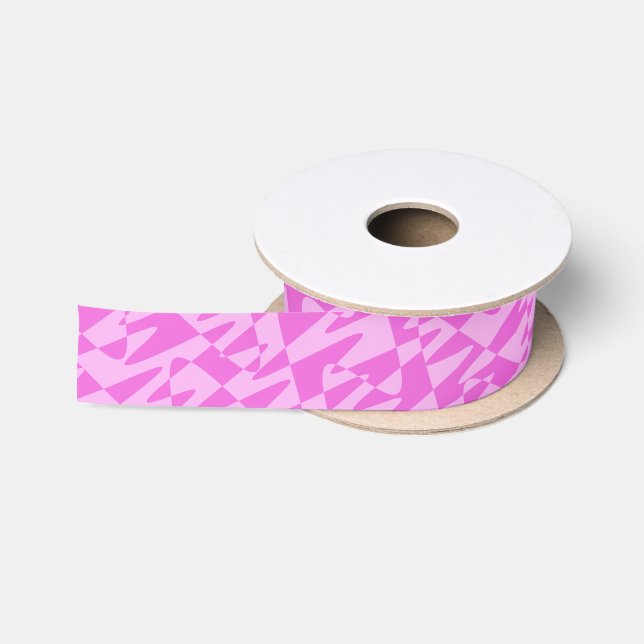 Lazo De Raso retrowave ripple - duo rosa : (Carrete)