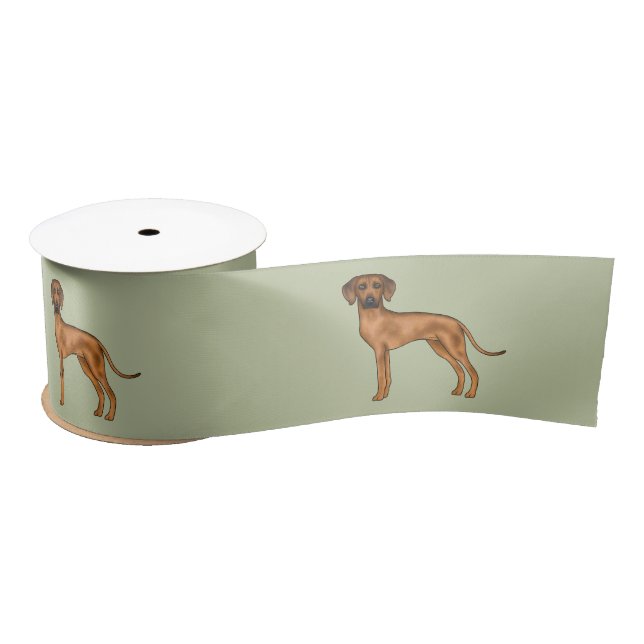 Lazo De Raso Rhodesian Ridgeback Perro León Africano Lindo Verd (Carrete)