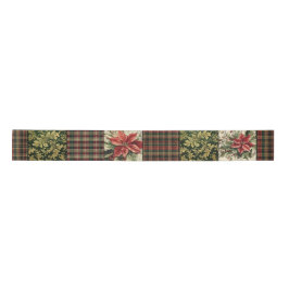Lazo De Raso Ribbon in Christmas Vintage Plaid Look