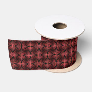 Lazo De Raso Rojo del ventilador de vieira 3D geométrico gráfic
