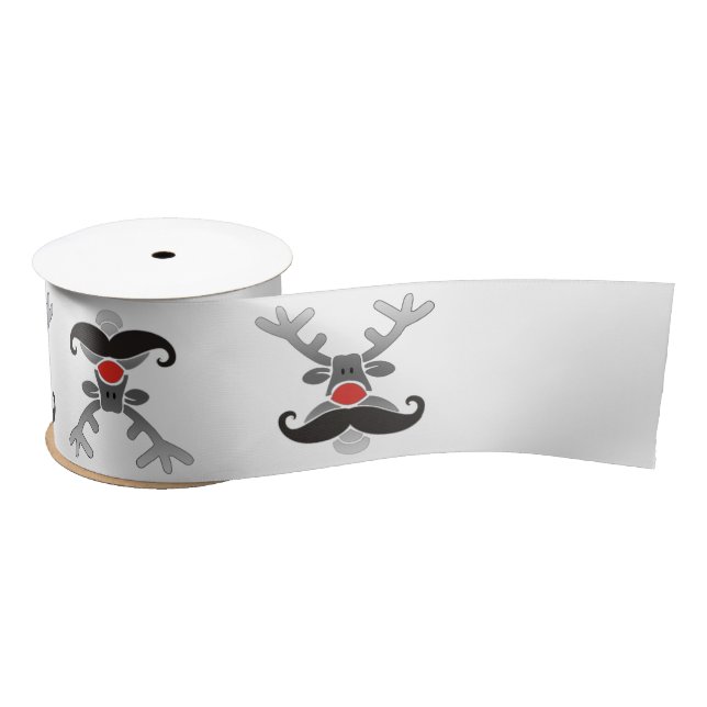 Lazo De Raso Rojo Nosado con bigote + tu idea (Carrete)
