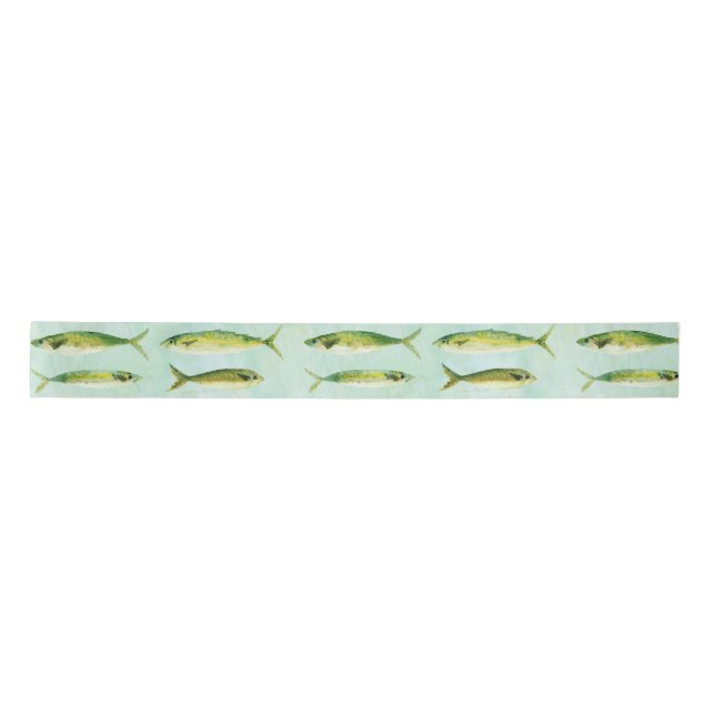 Lazo De Raso Rollo de peces acuarela (Anverso)