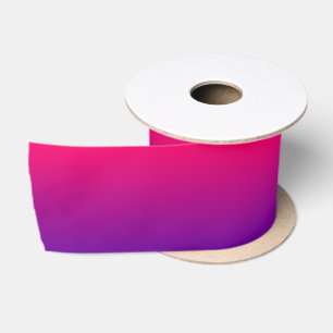 Lazo De Raso Rosa Caliente y Ombre Violeta Púrpura