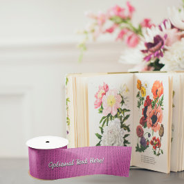 Lazo De Raso Rosa de Bubblegum con texto blanco - aspecto diver