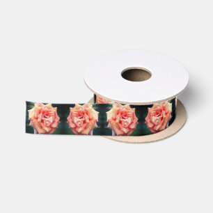 Lazo De Raso Rosa De Engranaje En Bloom