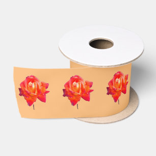 Lazo De Raso rosa naranja