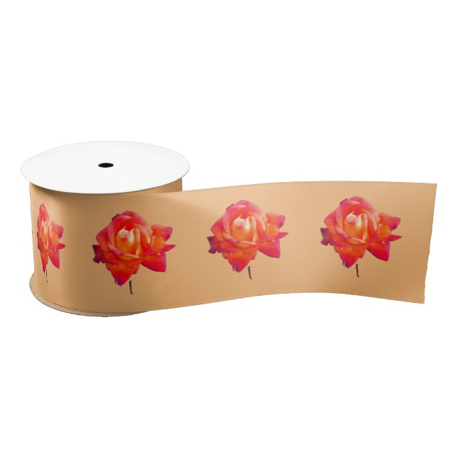 Lazo De Raso rosa naranja (Carrete)
