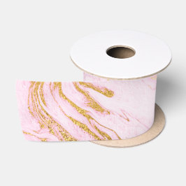 Lazo De Raso Rosa Oro Rubor Mármol rosa Blanco Abstracto Blanco