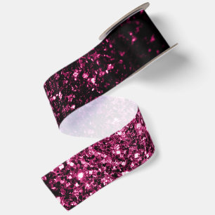 Lazo De Raso Rosa oscuro falso brillo brilla destellos
