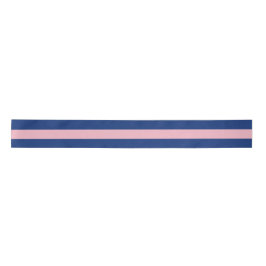 Lazo De Raso Rosa preppy y rayas azules