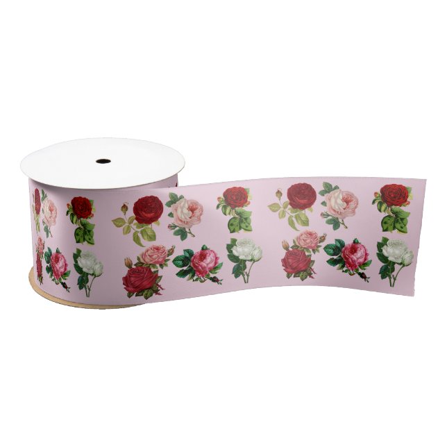Lazo De Raso rosas galore ribbon (Carrete)