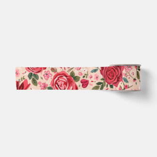 Lazo De Raso Rosas rosadas con rayas finas