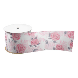 Lazo De Raso Rosas rosados