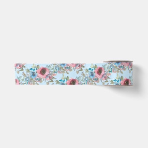 Lazo De Raso Rosas rosas y azules vintage en todas las ocasione