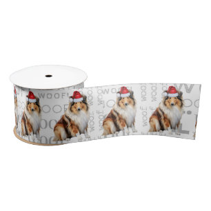 Lazo De Raso Rough Collie Funny Santa Dog Navidades