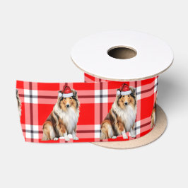 Lazo De Raso Rough Collie Holiday Plaid Funny Dog Navidades