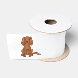 Lazo De Raso Ruby Cavalier King Charles Spaniel Sentado
