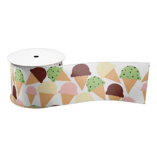 Lazo De Raso Sabores De Crema De Hielo