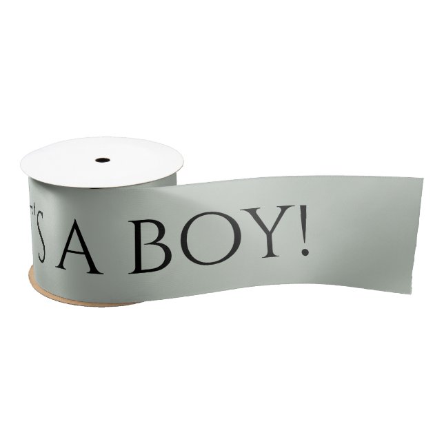 Lazo De Raso Sage Green Oh Deer It's a Boy (Carrete)
