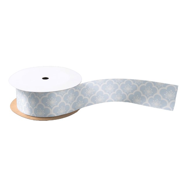Lazo De Raso Sakura Suave Neutral - Azul Polvo (Carrete)
