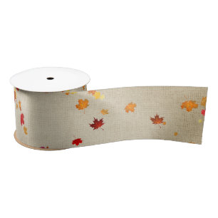 Lazo De Raso Saltos De Otoño En Burlap