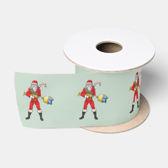 Lazo De Raso Santa Claus Feliz Navidad Parte 2 (Carrete)