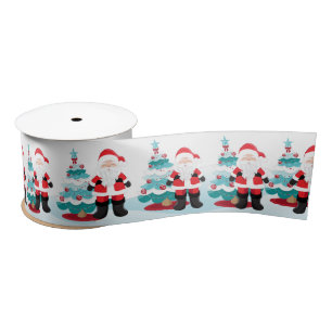 Lazo De Raso Santa Claus Satin Ribbon