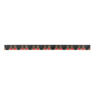 LAZO DE RASO SANTA SLEIGH & REINDEER SATIN RIBBON