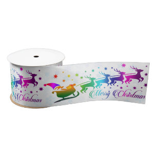 Lazo De Raso Santa y Sleigh con renos