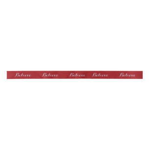 Lazo De Raso Sara Personalizado Coincidiendo Cinta Cree Rojo