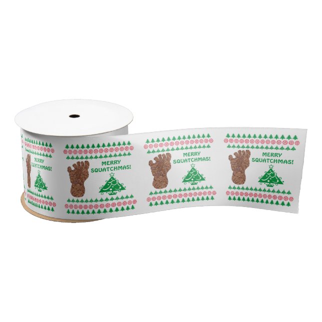Lazo De Raso Sasquatch Track Merry Squatchmas Bigfoot (Carrete)