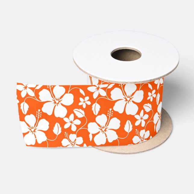 LAZO DE RASO SATIN RIBBON, NARANJA HAWAIIANO HULA (HIBISCO) (Carrete)