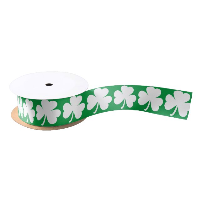 Lazo De Raso Shamrock irlandés Personalizable (Carrete)