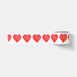 Lazo De Raso Símbolo de carta de juego roja corazón forma de co
