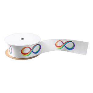 Lazo De Raso Símbolo infinito arcoiris en capas