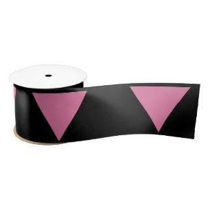 Lazo De Raso Símbolo rosa brillante de la bandera del triángulo