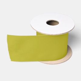 Lazo De Raso Simple Verde Carta Amarillento Color Sólido Plano