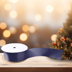 Lazo De Raso Sin tiempo - Cinta satinada azul índigo